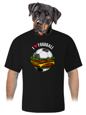 Foodball unisex túlméretezett póló Black