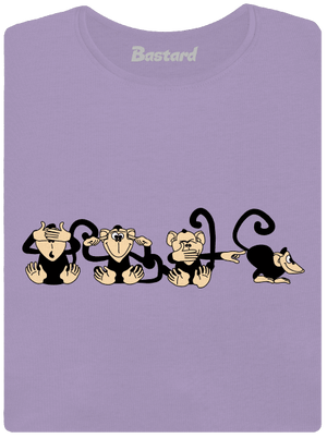 Majmok női póló elasztikus alsó szegéllyel Lavender