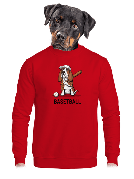 Basetball unisex crewneck Red