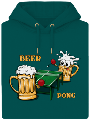 Beer pong unisex prémium pulóver Emerald Green