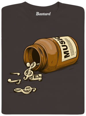 Music Pills férfi hosszú ujjú póló Bear Brown