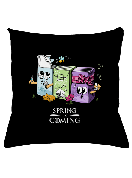 Spring is coming párna Black