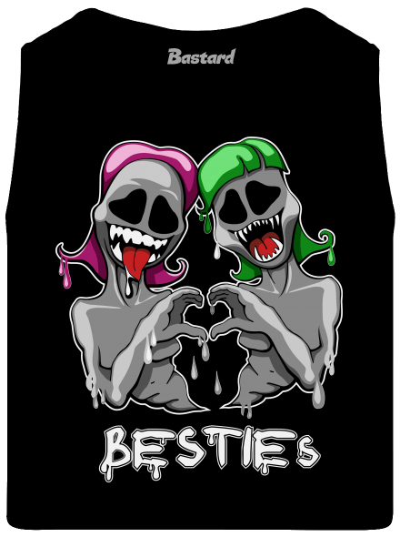 Besties férfi trikó Black