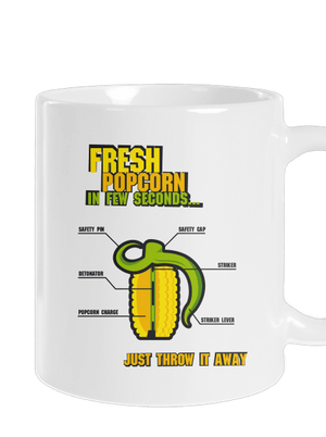 Popcorn grenade hagyományos bögre White