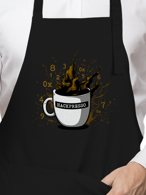 Hackpresso  kötény Black