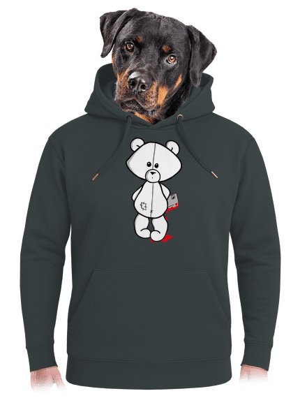 Gyilkos mackó unisex prémium pulóver Charcoal