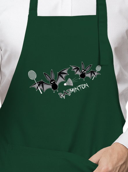 Batminton kötény Bottle Green