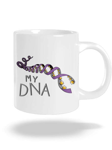 My DNA nagy bögre White