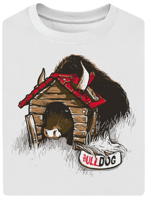 Bulldog unisex túlméretezett póló White