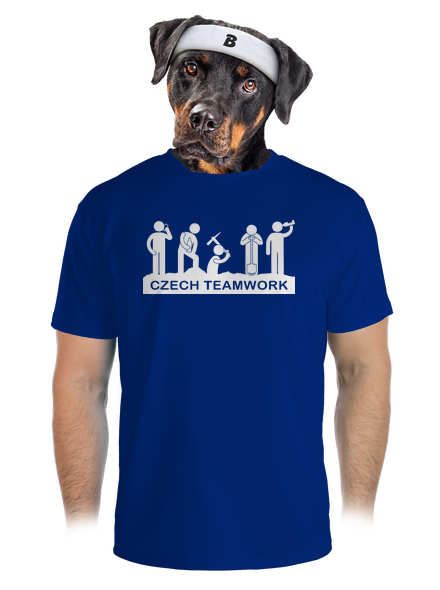 Czech Teamwork férfi sportpóló Royal Blue Mal