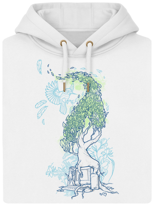 Nature vs. Technology unisex prémium pulóver Snowwhite