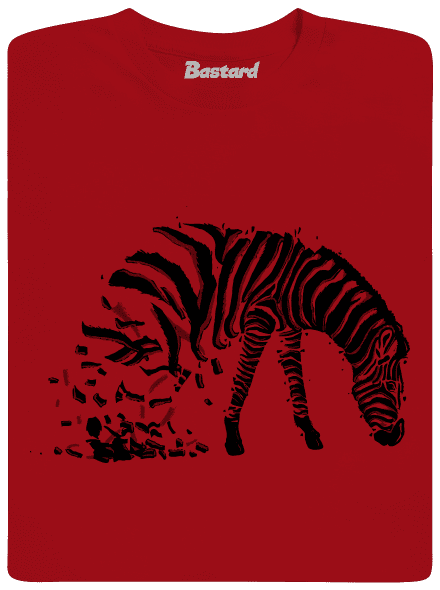 Zebra szerelem férfi hosszú ujjú póló Red