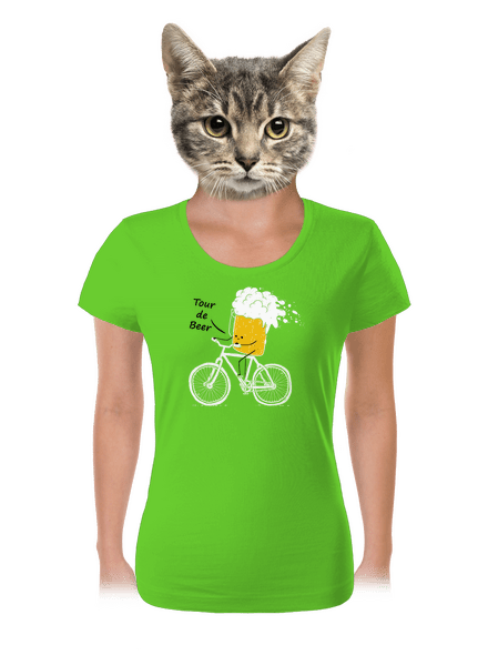Tour de beer női póló Apple Green
