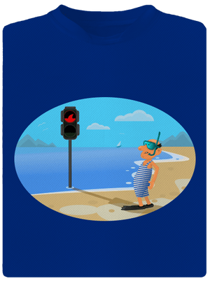 Biztonságos úszás férfi sportpóló Royal Blue Mal