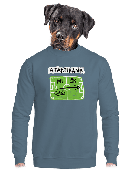 A futballtaktikánk unisex crewneck Nordic Blue