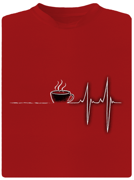Coffee help férfi sportpóló Red Mal