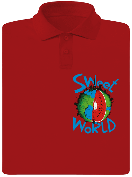 Sweet world férfi pólóingek Red Mal