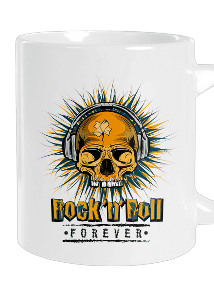Rock'n'Roll forever nagy bögre White