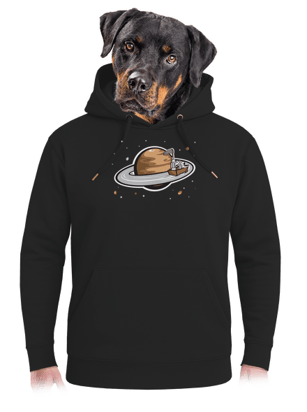 Moon capturing unisex prémium pulóver Dark Black