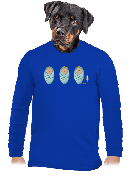 AI baby férfi hosszú ujjú póló Royal Blue