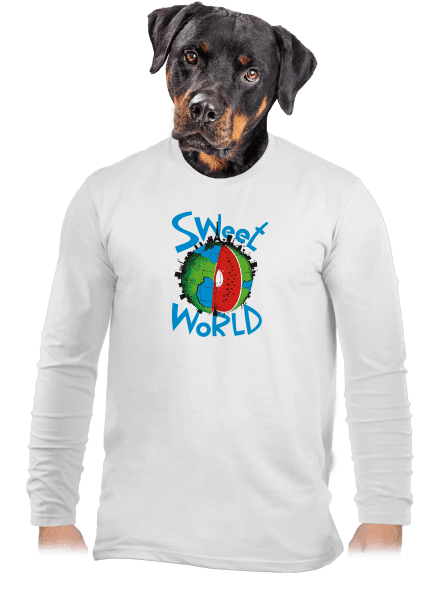 Sweet world férfi hosszú ujjú póló White
