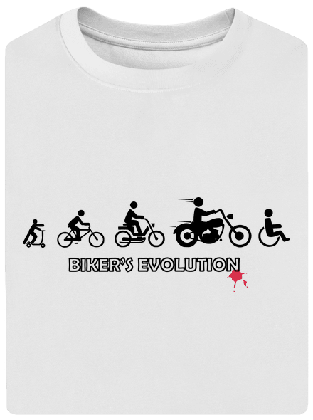 Bikers evolution unisex túlméretezett póló White