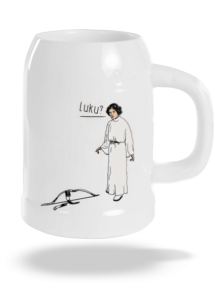 Luke és Leia söröskorsó White