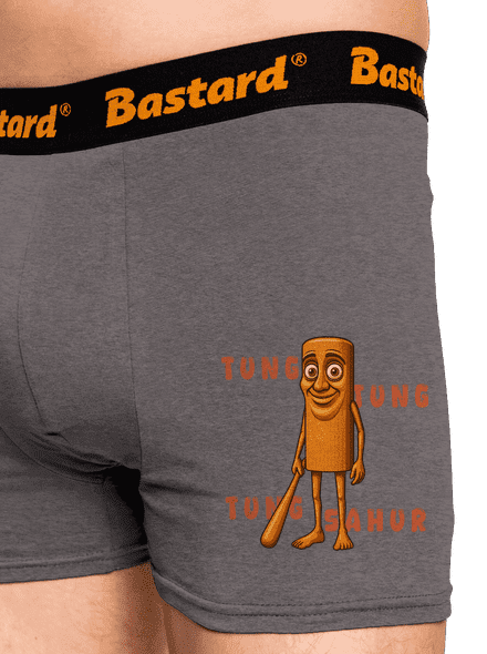 Tung Tung Tung Sahur – Italian Brainrot boxeralsó Gray Melange