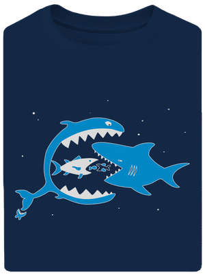 Halak unisex túlméretezett póló Midnight Blue