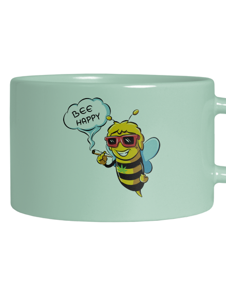 Bee happy macaron bögre Mint Macaron