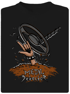 Metal detector férfi sportpóló Black