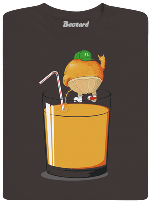 Részeg narancs férfi hosszú ujjú póló Bear Brown