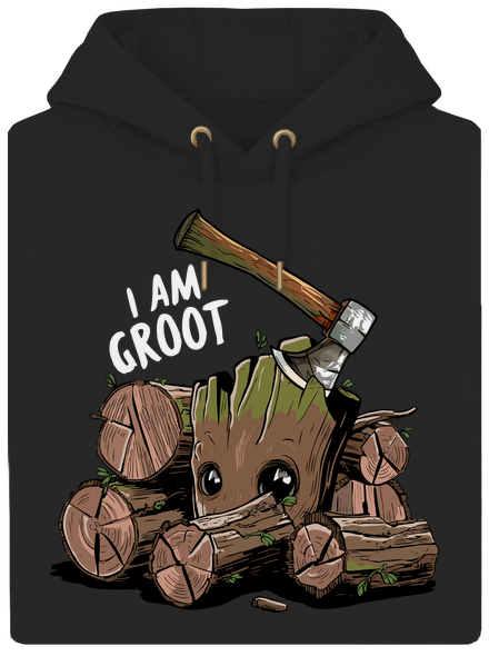 I Am Groot unisex prémium pulóver Dark Black