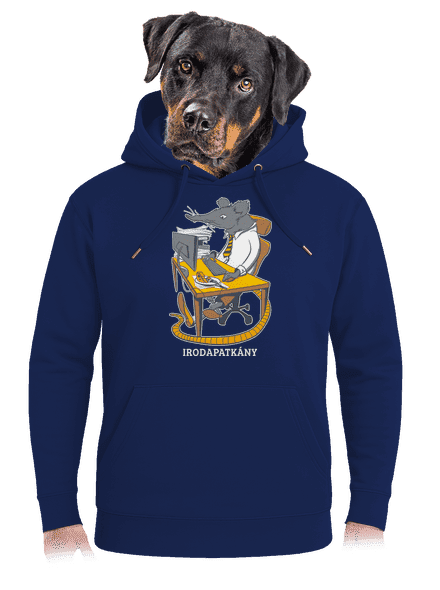 Irodapatkány unisex prémium pulóver Navy