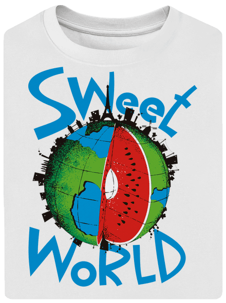Sweet world unisex túlméretezett póló White