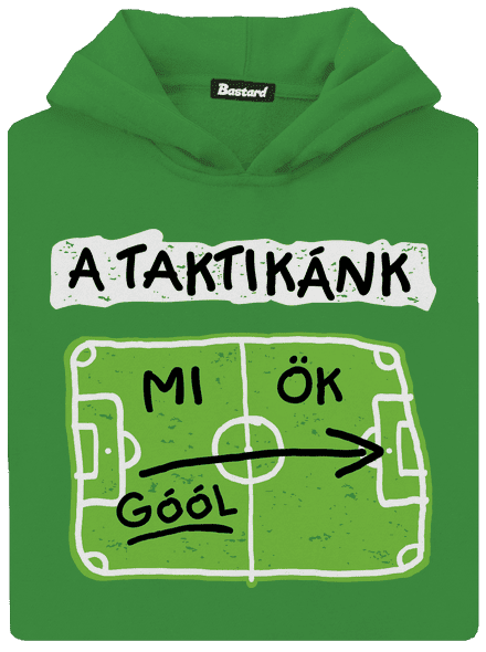 A futballtaktikánk gyerek kenguruzsebes pulóver Kelly Green AWD