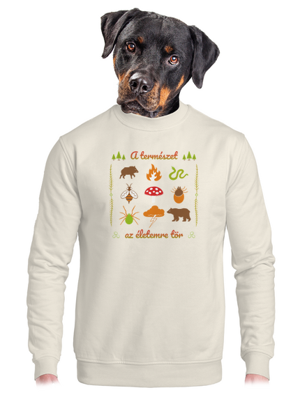 A természet az életemre tör unisex crewneck Off White