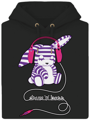 Drum and bass unisex prémium pulóver Dark Black