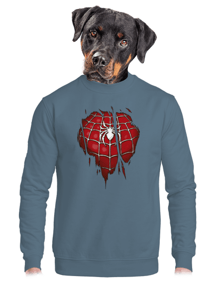 Spider inside unisex crewneck Nordic Blue