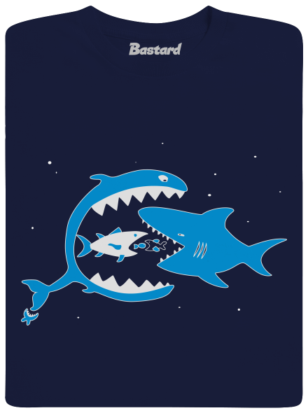 Halak gyerek póló Navy