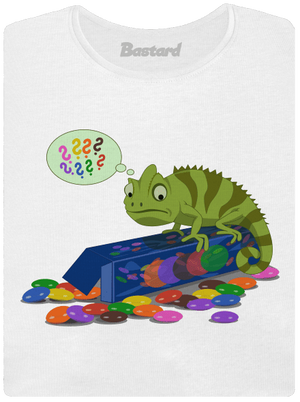 Zavart kaméleon prémium női póló White