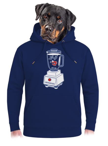 Keverő unisex prémium pulóver Navy