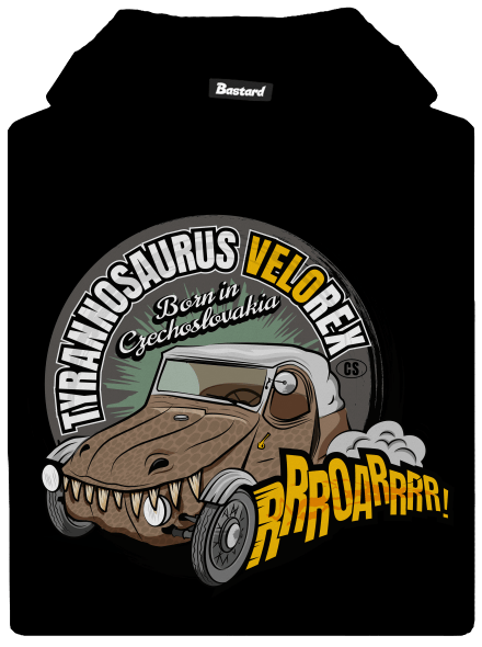 Tyrannosaurus Velorex gyerek kenguruzsebes pulóver Black