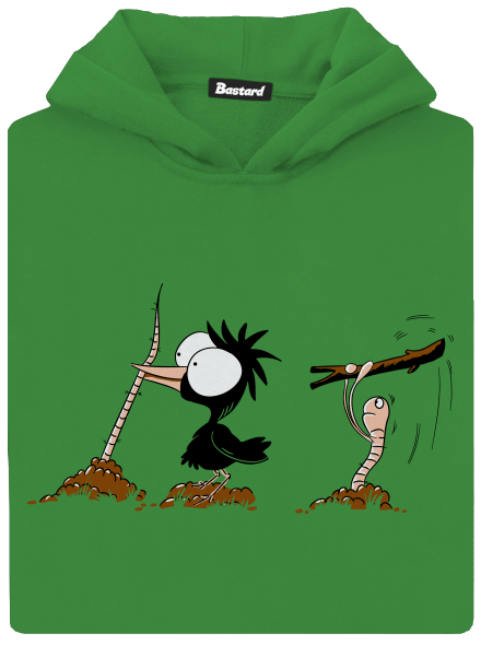 Vigyázz melyik végét fogod gyerek kenguruzsebes pulóver Kelly Green AWD