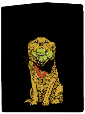 Arany retriever cipzáras férfi pulóver Black