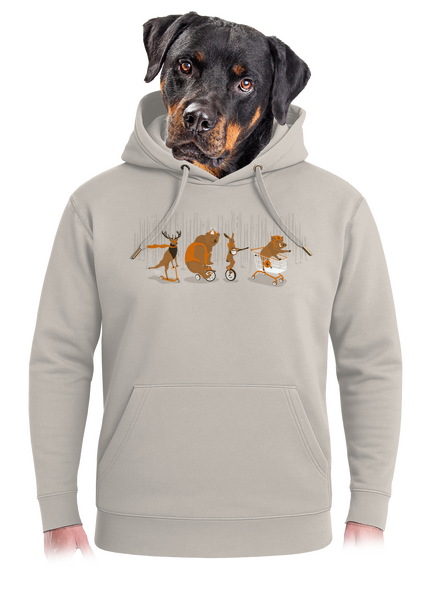 Parti az erdőben unisex prémium pulóver Pastel Macchiato