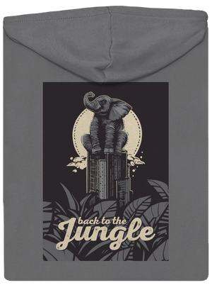 Back to the jungle cipzáras női pulóver Steel Gray