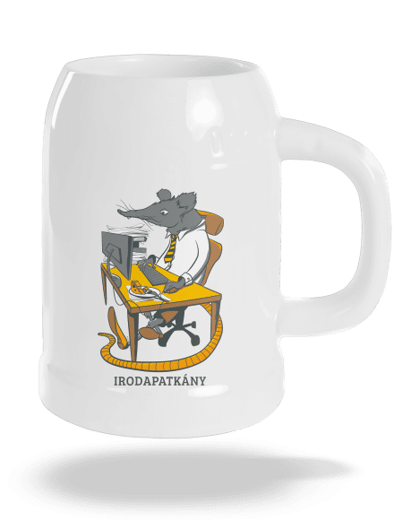Irodapatkány söröskorsó White