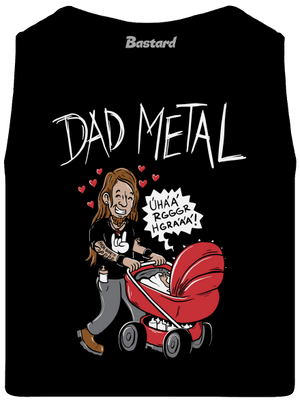 Dad metal férfi trikó Black