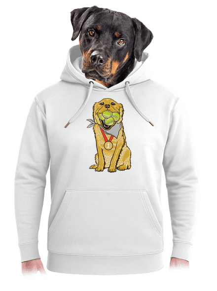 Arany retriever unisex prémium pulóver Snowwhite